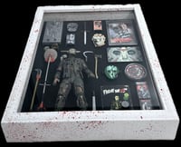 Image 1 of Friday The 13th Parts 7-10 Shadow Box Signed By Kane Hodder