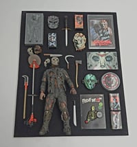 Image 3 of Friday The 13th Parts 7-10 Shadow Box Signed By Kane Hodder
