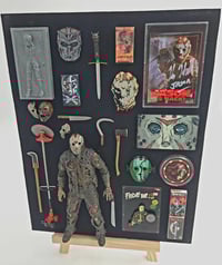 Image 2 of Friday The 13th Parts 7-10 Shadow Box Signed By Kane Hodder
