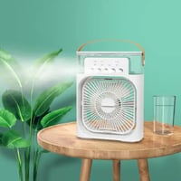 Portable Fan Air Conditioners USB Electric Fan LED Night Light Water Mist Fun 3 In 1 Air Humidifier