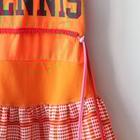 Image 6 of court court neon orange pink racerback 8/10 sleeveless courtneycourtney tennis dress vintage fabric 