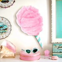 Image 2 of Pink Cotton Candy wood wall plaque.