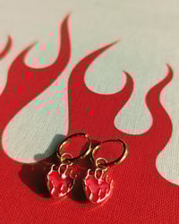 Image 2 of Flaming Heart Earrings