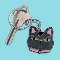 Enamel Cat Keychain