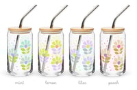 Image 5 of Mint Floral Glass