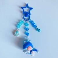 Super Mario 3D World Sleepy Toad Cat Keychain