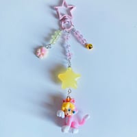 Image 1 of Super Mario 3D World Cat Peach Keychain