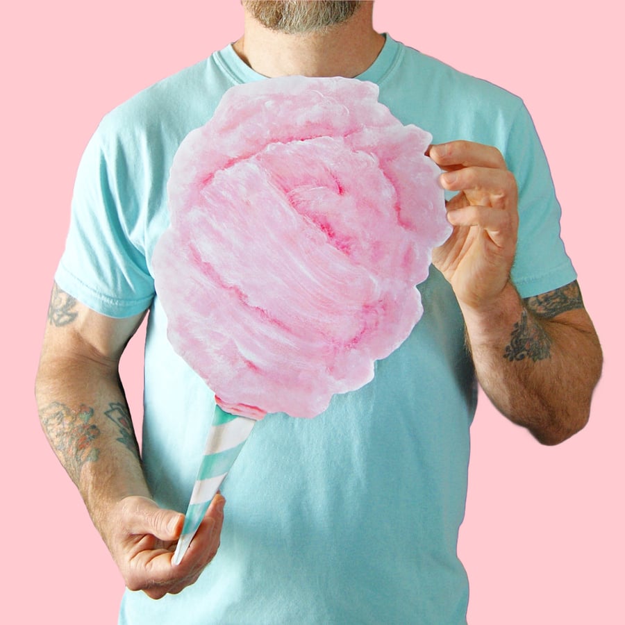 Image of Pink Cotton Candy wood wall plaque.