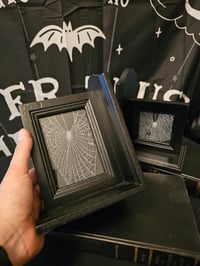 Image 8 of Gothic black BOOKENDS  with real preserved webs - PAIR 