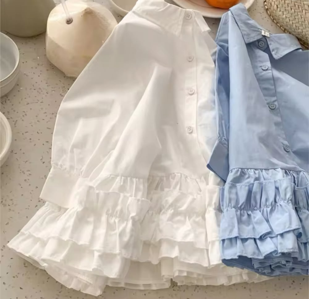 Image of Rosie Ruffle Hem Dress