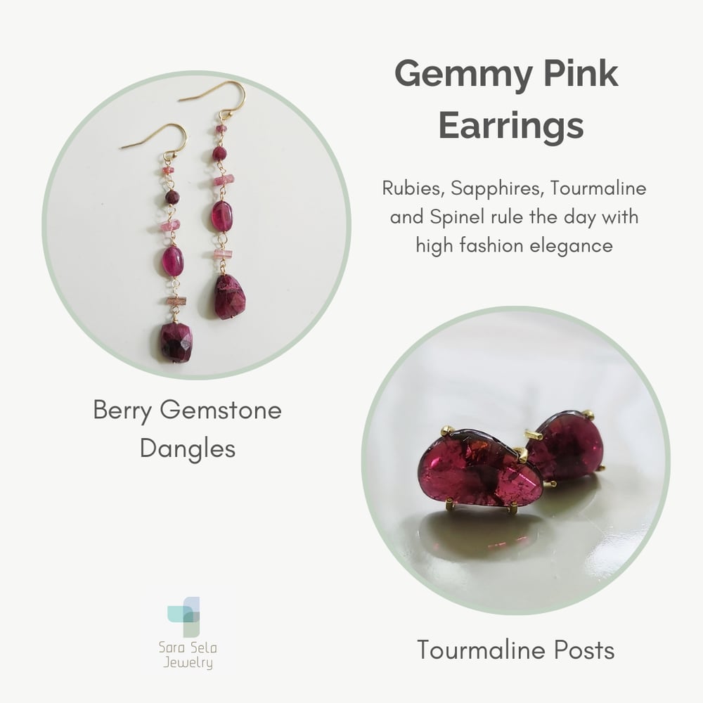Image of Gemmy Pink Earrings 
