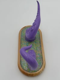 Image 2 of Double lilac tentacles on natural wooden base with pastel sprinkles