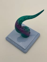 Image 4 of Single Teal and Purple Tentacle on Light blue Square