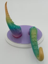 Image 2 of Double Rainbow Tentacle on White and Lilac Oval Base