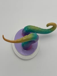 Image 3 of Double Rainbow Tentacle on White and Lilac Oval Base