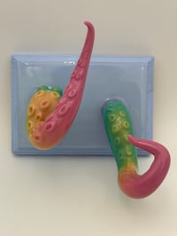 Image 1 of Double Rainbow Tentacle on Light Blue Base