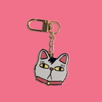 Image 3 of Enamel Cat Clip Chain