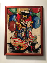 Image 1 of Vintage Cross Stiche Clown