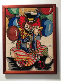 Image 3 of Vintage Cross Stiche Clown