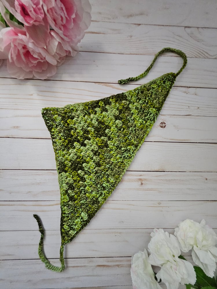 Image of Emerald Isle Crocheted Bandana