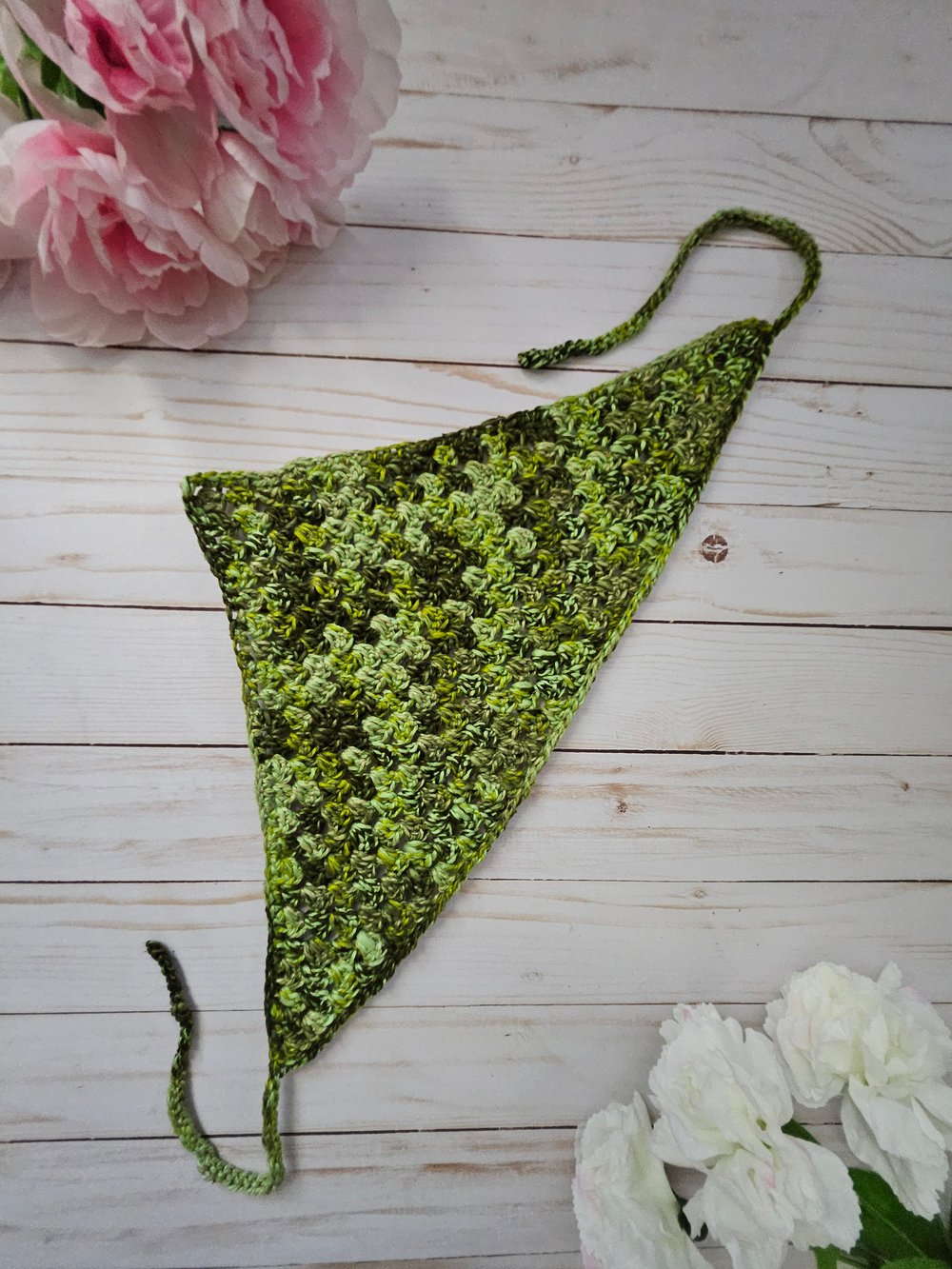 Image of Emerald Isle Crocheted Bandana