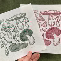 Image 1 of Fungi Linocut Print