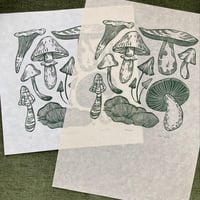 Image 4 of Fungi Linocut Print