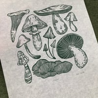 Image 5 of Fungi Linocut Print