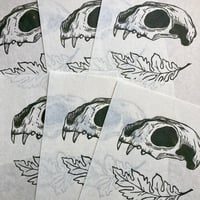 Image 1 of Chrysanthemums For Condolences Linocut Print