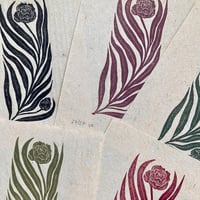 Image 1 of Floral Mini Linocut Print