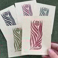 Image 2 of Floral Mini Linocut Print