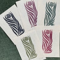Image 3 of Floral Mini Linocut Print