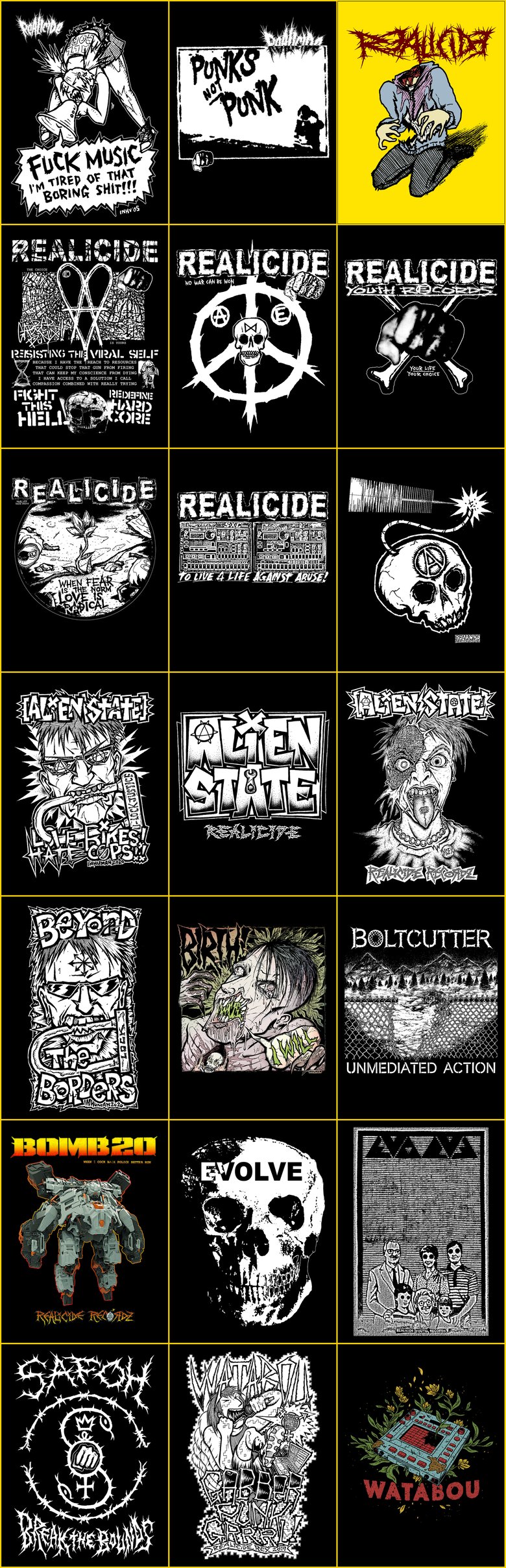 Image of various T-shirts 1