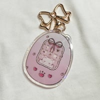 Image 2 of Coquette Cat Acrylic Keychain