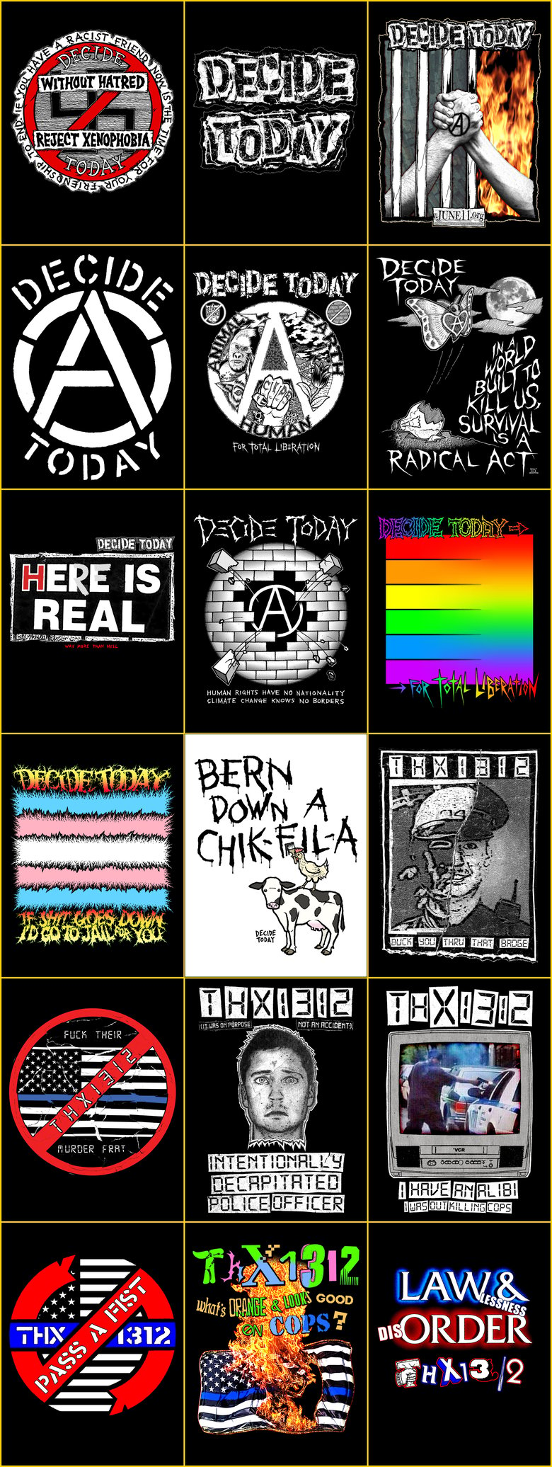 Image of various T-shirts 2