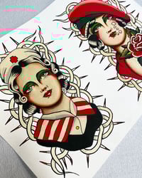 Woman flash painting