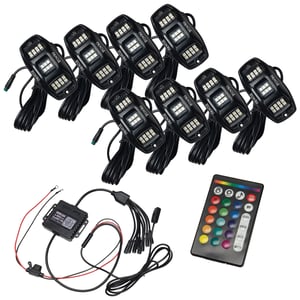 Image of COLORSHIFT RGB+W 8pc ROCK LIGHT KIT