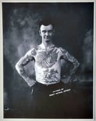 Image of 1920s percy waters vintage antique tattoo photo tattooed man carafa 11x14 print