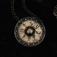 Image 2 of Runic Shield Necklace - Brass