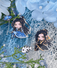 Image 1 of [Restock] P4P Fan-wielding SQX, SWD, HX (TGCF) - Enamel Pins