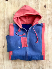 Image 1 of 60s TWO-TONE SUNFADED ZIPPER HOODIE (2)