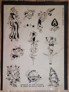 Image of original vintage 1983 produx rollo mike malone sailor jerry navy tattoo flash
