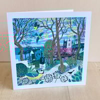 Hepworth Garden Blue Tits Greeting Card