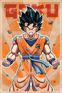 Goku Charging Canvas