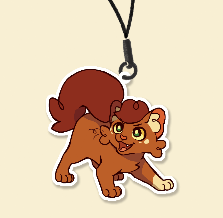 Squirrel, 1.5 Inch Charm 