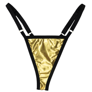 Gold Metallic Spandex Thong