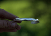 Image 2 of hammered silver cuff
