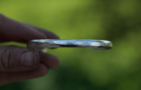 Image 1 of hammered silver cuff