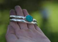 Image 3 of hammered silver cuff