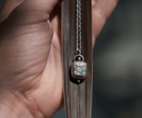 Image 3 of dainty fire opal necklace #4 